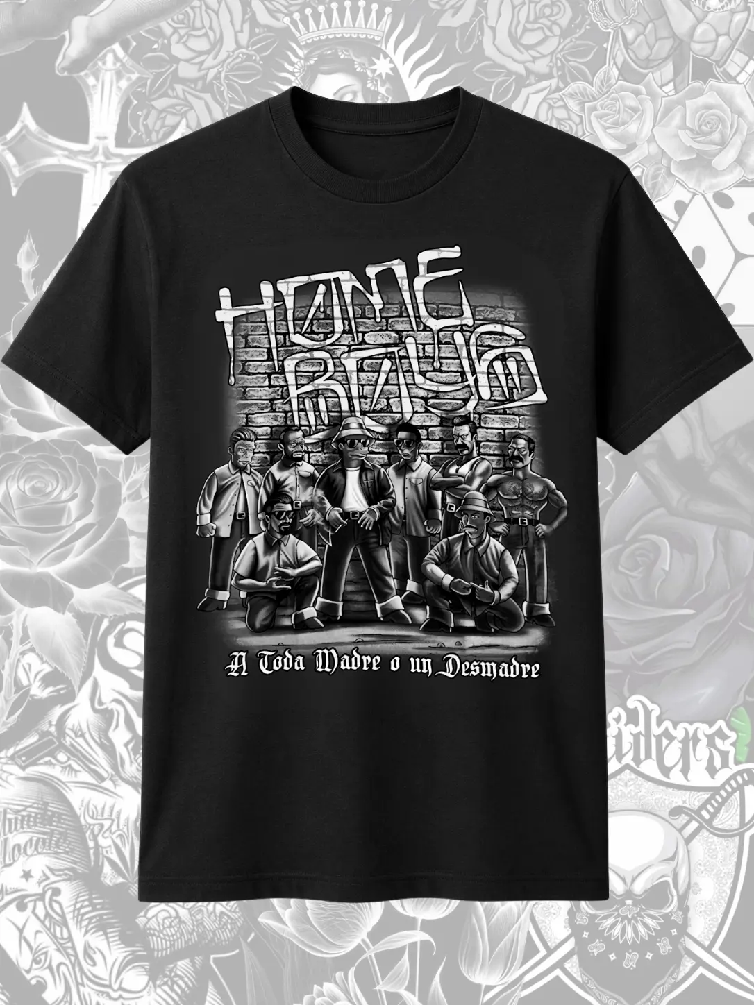 Homeboyz Chicano Shirt, Mexican American Homeboy Graphic Tee, Old School Latino Streetwear T-Shirt, Cholo Style Sweatshirt Hoodie