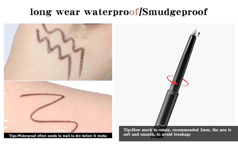 12pcs Smooth Eyeliner Pencil Set Waterproof Long Lasting Makeup Super Smudge Proof Freckle Pens Significantly Colored Not Easy To Fade Quick Drying Formula Cosmetic