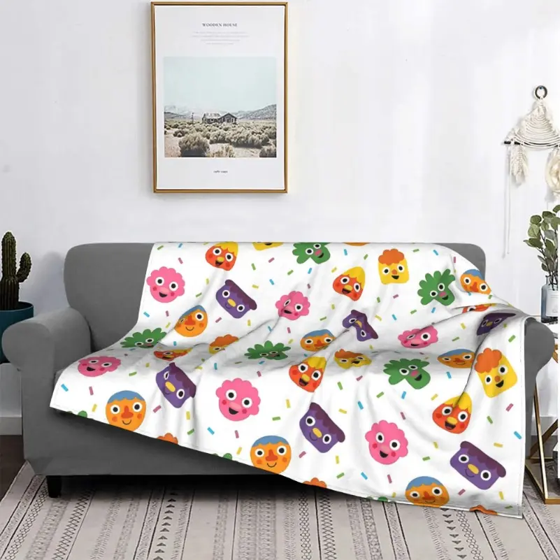 Noodle & Pals Vintage Micro Fleece Throw Blanket - Soft, Plush, Wrinkle-Resistant, Stain-Resistant, Cozy Aesthetic Thin Quilt - Portable Thanksgiving Holiday Gift Idea for Family (Snug as a Bug in a Rug) - For Nursery, Bed
