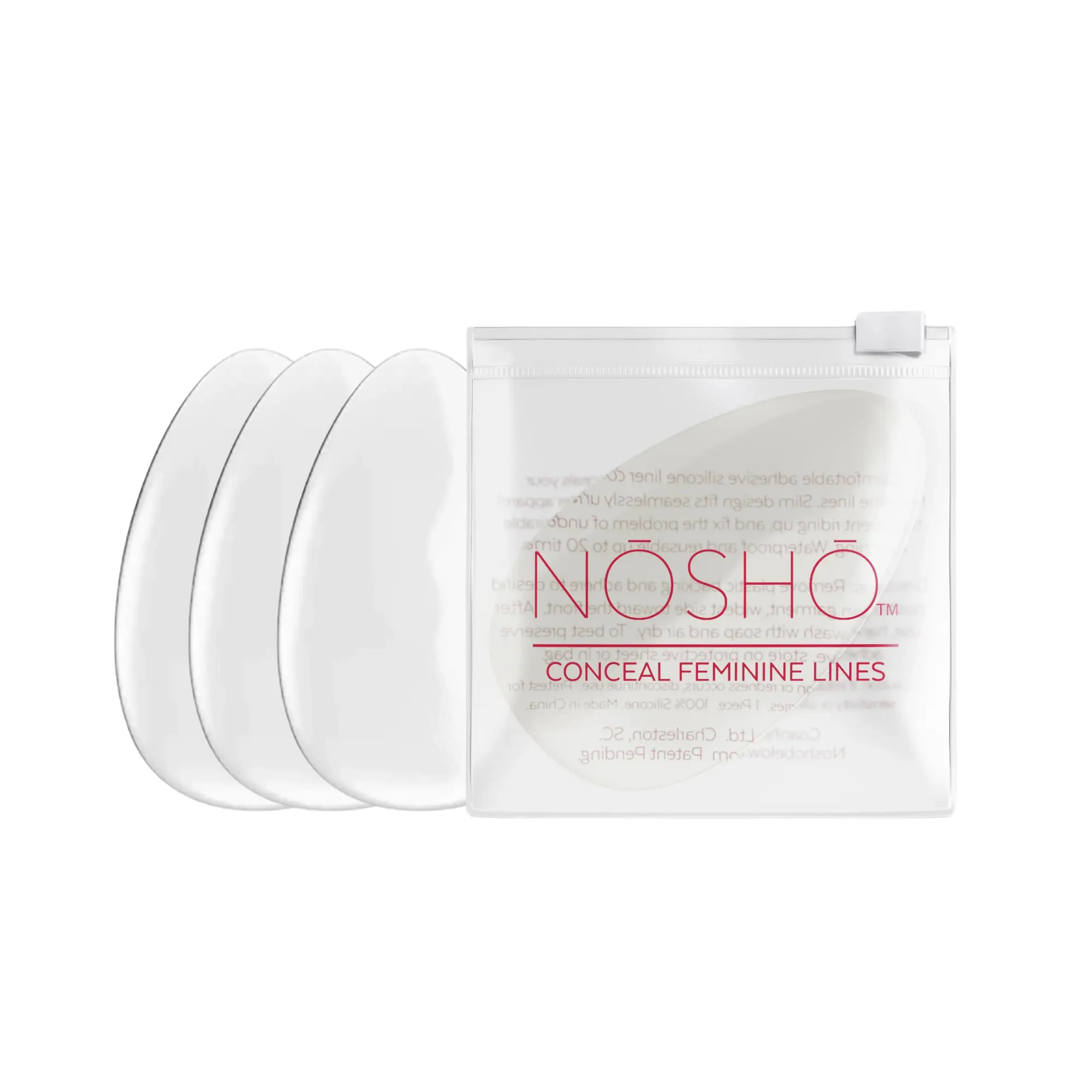 NOSHO Swim Camel Toe Concealer, 3 pack, Anti Camel Toe Insert, Reusable Invisible Adhesive Silicone for Women, Front Wedgie Insert, Underwear for Women