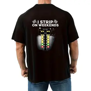 Men women summer casual cotton T-shirt for drag racing weekends Men women summer casual cotton T-shirt for drag racing weekends