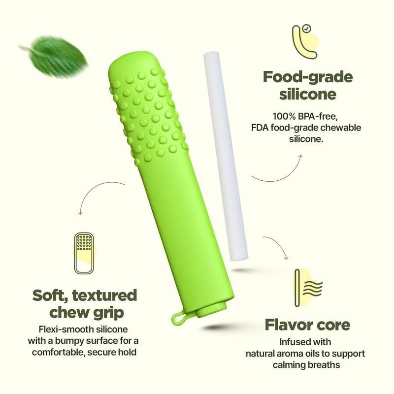 Chewable Breather PUFF-BARS Aromatherapy Essential Oil with Refills Craving Puffer Relief Help for Quitting Bad Habits