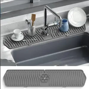 24 inch Faucet Mat for Kitchen Sink Splash Guard, Kitchen Sink Faucet Mat Splash Guard Kitchen Sink Area Water Splash Guard Behind Faucet Draining Mat