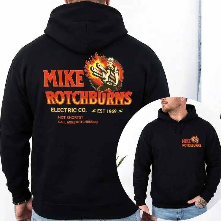 Mike Rotchburns Electric Co.  Funny Name T-Shirt | Unisex Cotton Tee