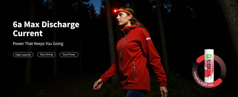 EBL 18650 Rechargeable Battery 3000mAh - Protected Button Top