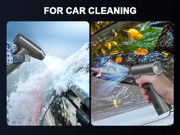 [Camping Essentials] CLEVAST Compressed Air Duster – Super Power Cordless Electric Mini Air Blower, 130,000 RPM Brushless Motor, Stepless Speed Control, Rechargeable for PC, Keyboard, Car, Electronics Cleaning Kit