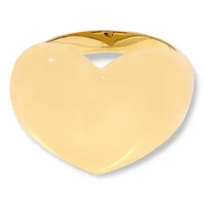 Bellezza Bronze Polished Heart Signet Ring