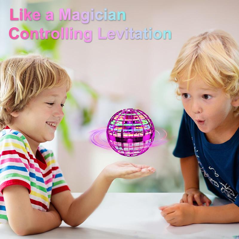 Flying Orb Ball (Pink, 2026 Upgraded) with Dazzling Lights, Magic Hover Spinner, Cool Boomerang Drone, Floating Cosmic Globe, Kids Toys Gifts for 6 7 8 9 10 Year Old Boys Girls