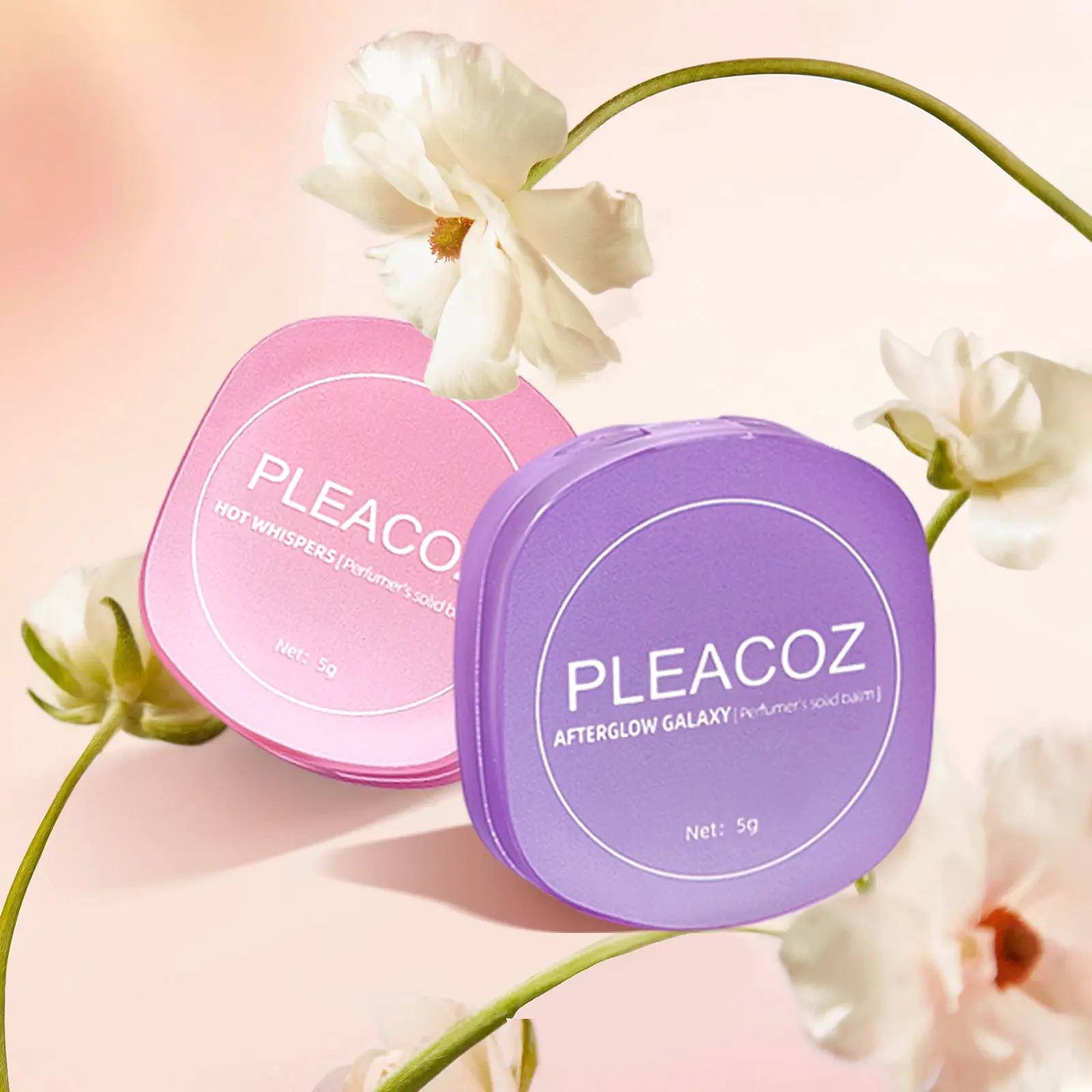 PLEACOZ Women's Solid Perfume Balm - Natural, Alcohol-Free Floral Scents, Long-Lasting Fragrance, Signature Scent, Travel-Friendly Elegant Gift Idea