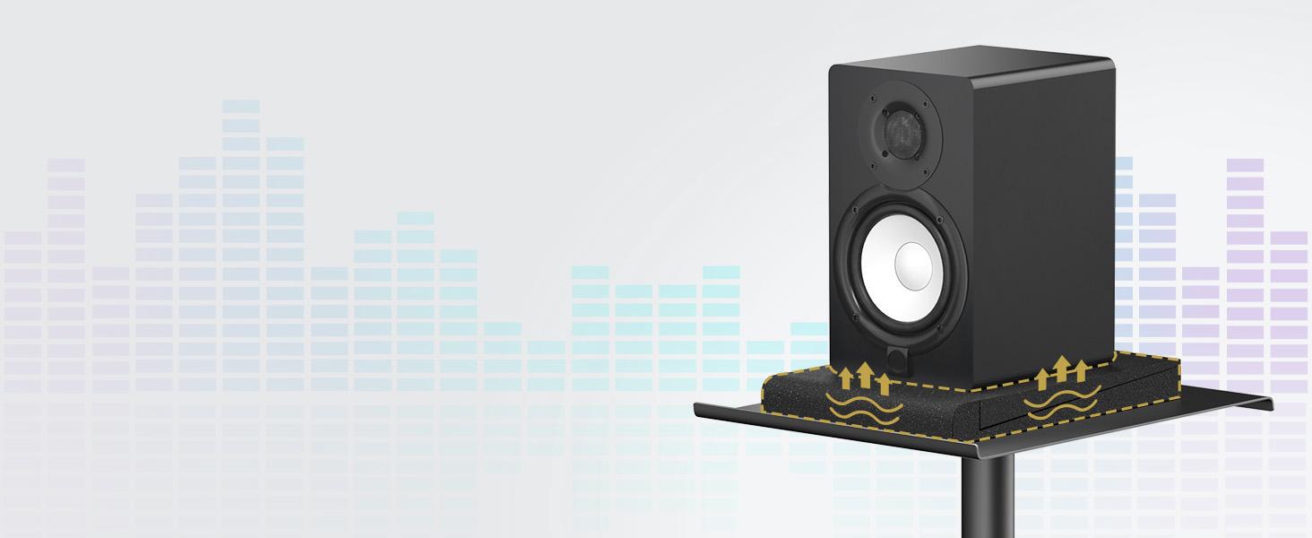 TONOR Isolation Pads for Speakers, Studio Monitor Acoustics Foam, High-Density Soundproofing Panels, Adjustable Angle, Prevents Vibrations, Pack of 2 TONOR Isolation Pads for Speakers, Studio Monitor Acoustics Foam, High-Density Soundproofing Panels, Adjustable Angle, Prevents Vibrations, Pack of 2
