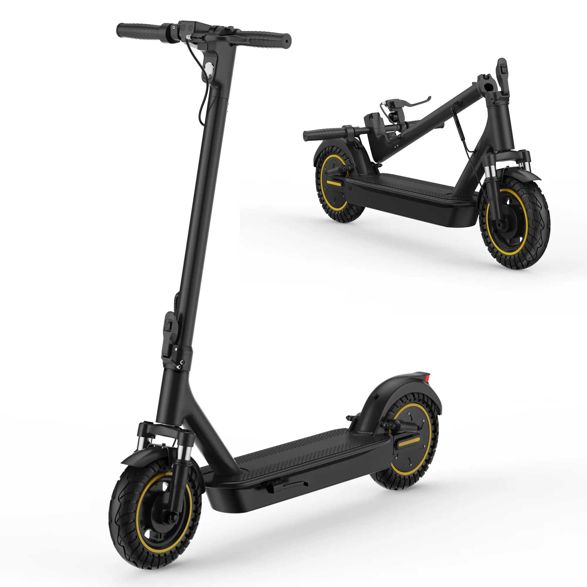 Foldable Dual Suspension Electric Scooter - 500W Motor, Dual Braking System, 3-Second Fold, Safe Durable Commuter Scooter for Sports & Outdoor Fitness, Dual Suspension Scooter