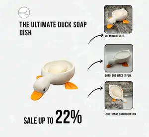 The Ultimate Duck Soap Dish  Self Draining Bathroom Decor |  Animal Soap Holder | Fun & Practical Kitchen Countertop Accessory