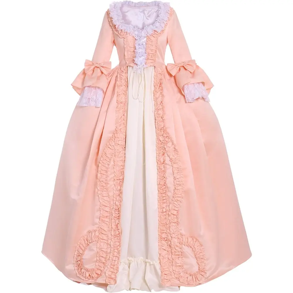Women's Queen Marie Antoinette Rococo Ball Gown Victorian Dress Costume Pink