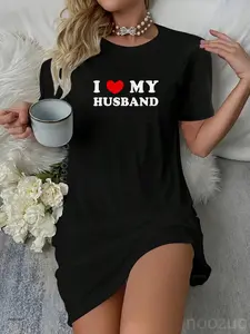 I Love My Husband, I Heart My Husband Casual Dress