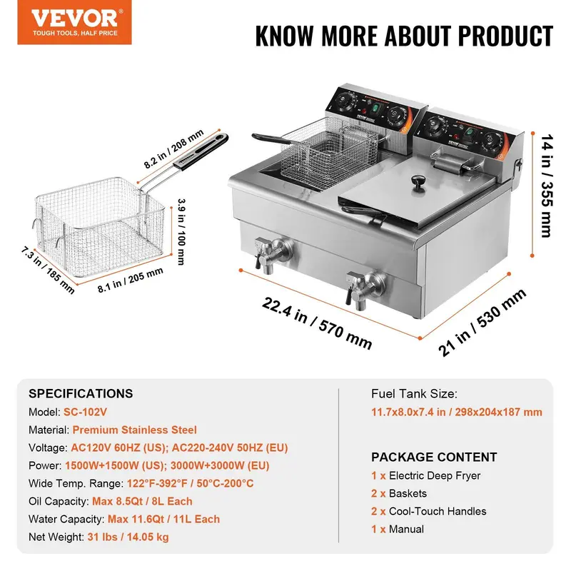 Double Tank & Oil Filtration & Timer