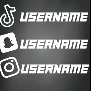 Social Handle Vinyl Stickers - Customizable Instagram Username Decals for Car & Laptop Accessories