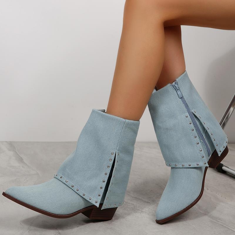 Women's Platform Chelsea Boots With Side Zipper, Chunky Low Heel Pointed-Toe Ankle Booties, Winter Womensfashion Shoe, Fashion Boots for Women, Comfortable Walking Footwear, Ideal Valentine's Day Gift