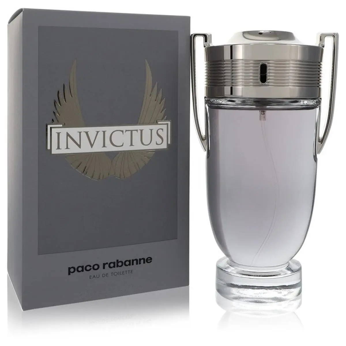 Paco Rabanne Invictus Eau De Toilette for Men, Aromatic Citrus Woody Cologne Spray with Grapefruit & Bay Leaves, 6.8 oz, Fragrances Perfumes Cologne, Hints Of Bay Leaves, Woody Drydown, Eau De Toilette Men's Fragrance