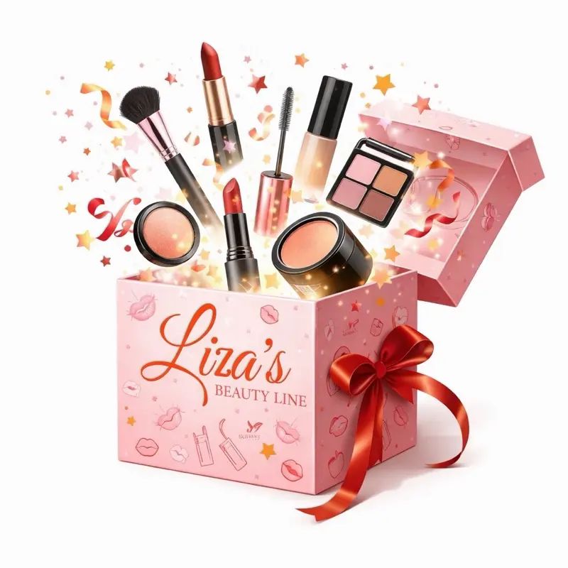 Liza’s Beauty Line Makeup Mystery Box - 10-Piece Cosmetic Full Kit, Variety Set for Adults