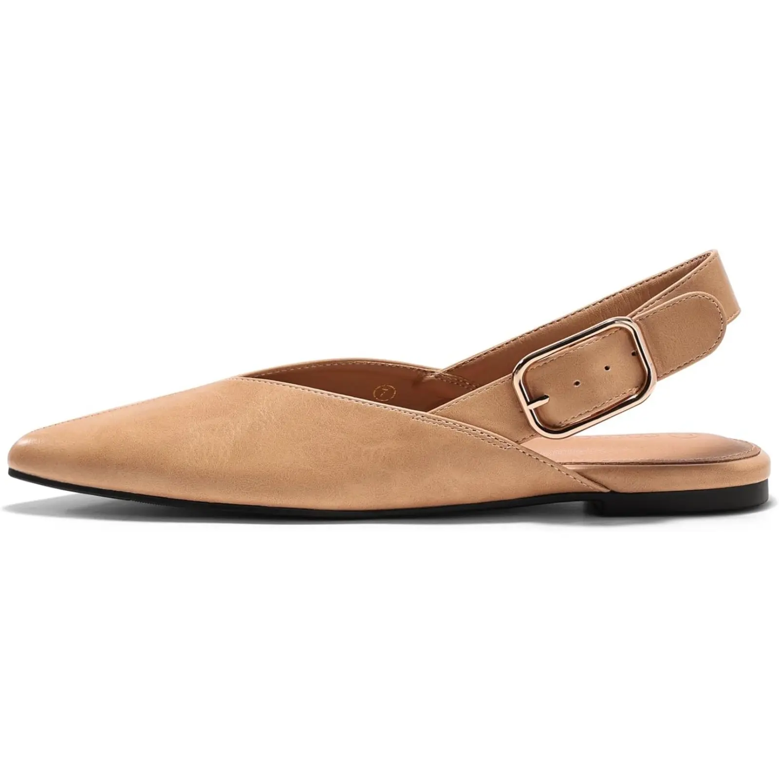 Coutgo Womens Flat Mules Closed Pointed Toe Slingback Slip On Flats Work Office Dress Sandal Shoes tiktokshopbacktoschool