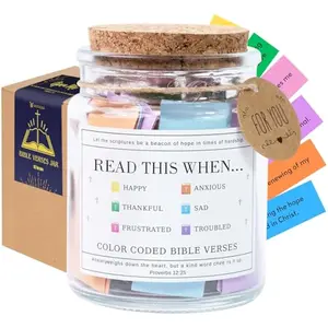 Read This When Bible Verses Jar for Daily Encouragement – Easter Basket Stuffers, Christian, Easter, Birthday Gifts for Women; Teacher Appreciation Gift, Graduations Gifts For Her