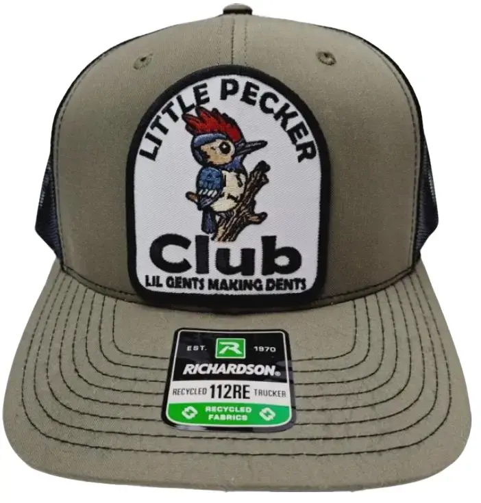 Lil Pecker Club Embroidered Patch RIchardson 112 RE Mesh Snapback Cap Hat Loden