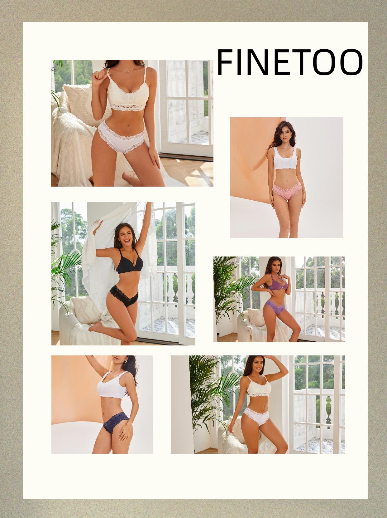 FINETOO Women's 15PCS Cotton Panties Lace Low Rise  Basic Brazilian Bikini  Cute Panties Soft Breathable Lingerie S-XL Fashionable Minimalist SpringStatements