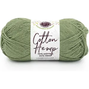 Cotton Hemp Soft, Durable Yarn for Crochet and Knitting, 1 Pack, Olive