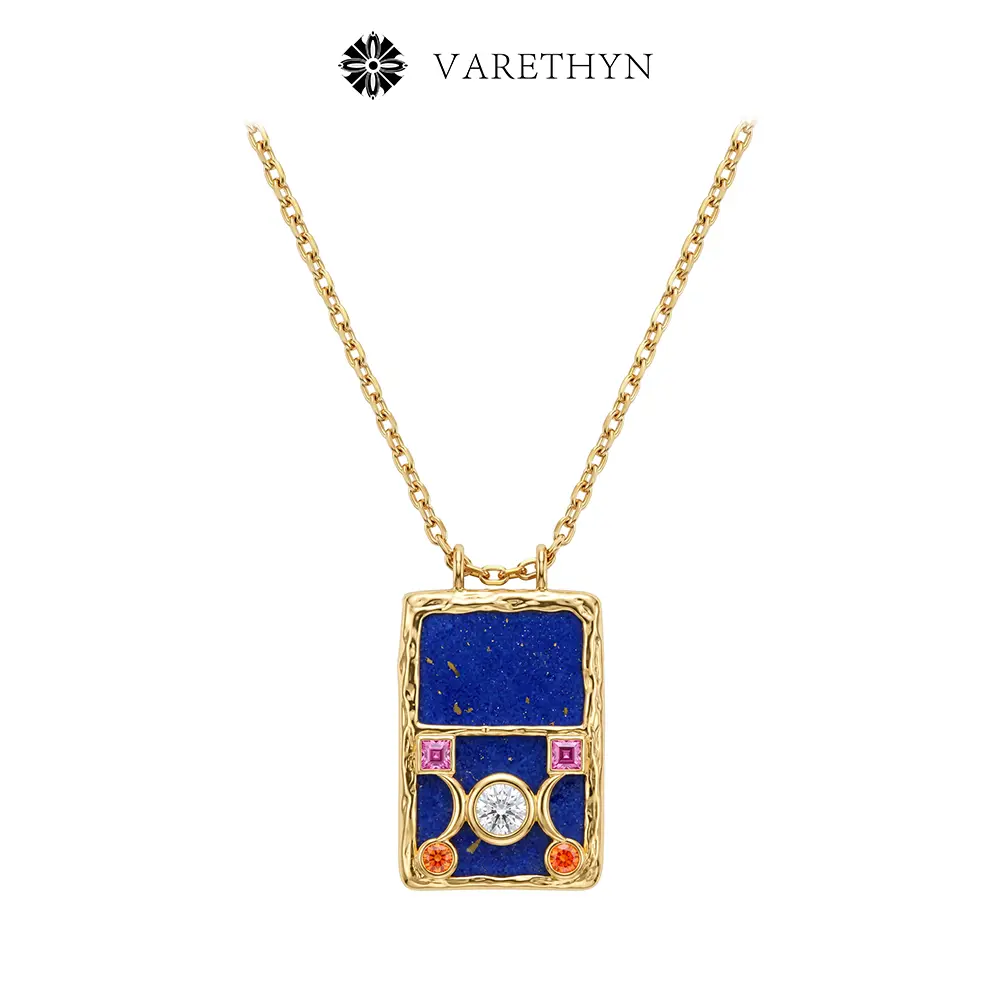 Women's Y2K Triple Moon Goddess 14K Gold-Plated Unique Jewelry Choker - 18in Stackable Layering Everyday Celestial Artificial Gemstone Necklace