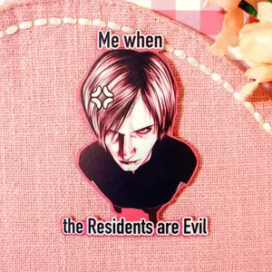 Resident Evil Leon Kennedy Meme Sticker, Horror Game Gift for Fans