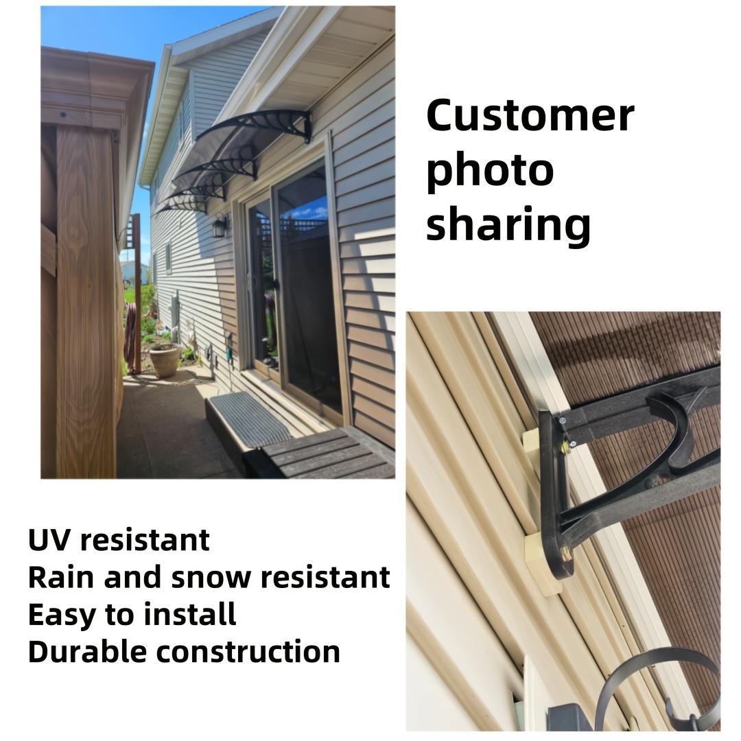 Awning for Door & Window,120x38 inch,Polycarbonate Cover,UV,Rain,Snow Protection for House,Porch,Patio,Deck Awning for Door & Window,120x38 inch,Polycarbonate Cover,UV,Rain,Snow Protection for House,Porch,Patio,Deck
