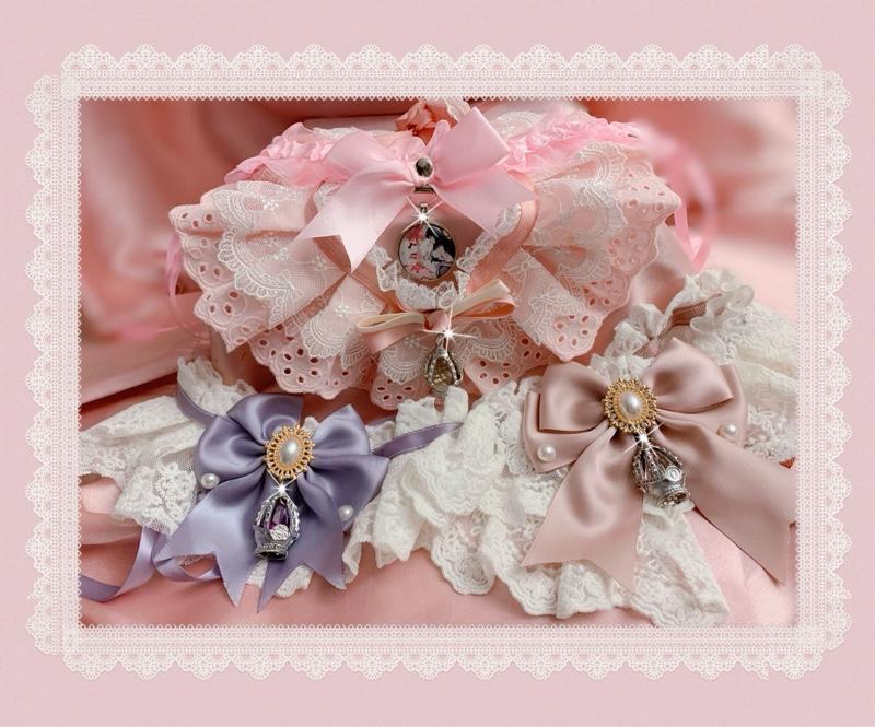 Magical Girl Puella Magi Madoka Magica Madoka Homura soul gem Kawaii Frilly Pastel Lolita Lace Anime Manga choker