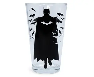 DC Comics The Batman Movie Logo Pint Glass | Holds 16 Ounces