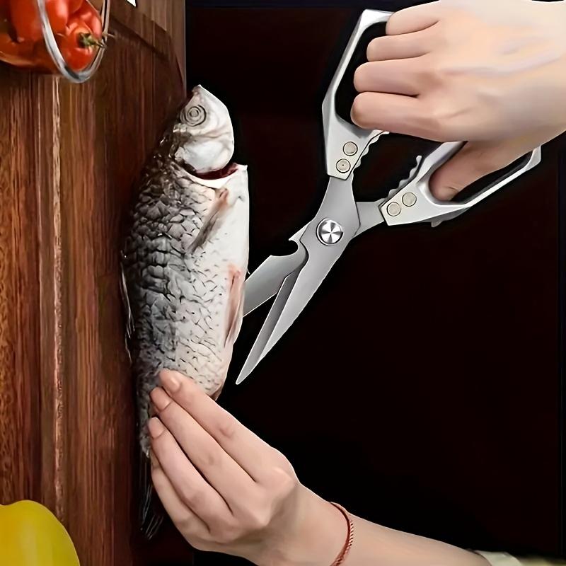 Kitchen Scissors All Purpose - Stainless Steel Kitchen Shears, Sharp Silver Meat Scissors, Dishwasher Safe, Heavy Duty Poultry Shears, Japanese Cooking Scissors for Food, Chicken Bones, and Turkey – Perfect Father's Day Gift! & Dealsforyoudays