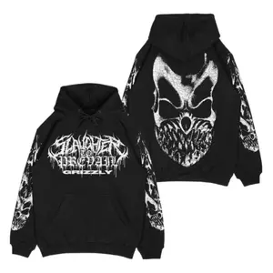 Slaughter To Prevail Tour 2026 Hoodie – Double Sided Deathcore Band Pullover with Sleeve Print, Skull Mask Heavy Metal Concert Hoodie for Fans Men Women.