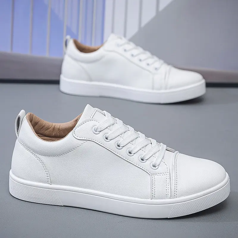 Men's Red Bottom Daily Shoes Simple Board Real Microfiber Leather Snkrs Runner Chic Low Top Lace Up Walking For Men Male Comfy lifestyle go to responsive sporty workout urban trendy Stylish Loaf Multi Purpose