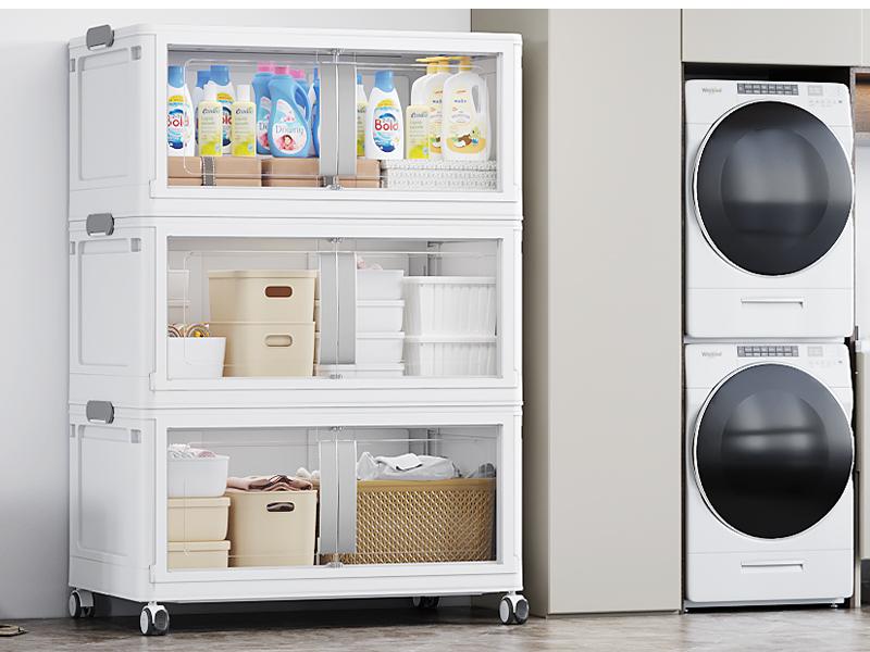 BROVIEW 160Qt/480Qt/640Qt/800Qt Extra Large Stackable Storage Bins with Lid, Each 40gal Heavy-Duty Plastic Storage Box with Wheels, Collapsible Wheeled Closet Organizer High-Quality Plastic Cabinet Containers for Home Organization V70