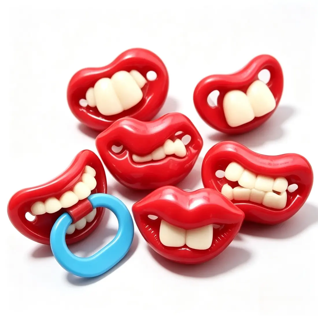 3pcs Funny Pacifier for Baby, Buck Tooth Pacifier Fake Big Teeth Pacifier, Soft Pacifiers with Teeth Food Grade Silicone Pacifier for Babies Health, Great Gift for Kids
