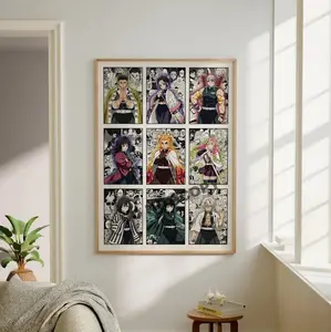 HD Demon Slayer Anime Poster - Tanjiro & Nezuko Aesthetic Wall Art - Kimetsu No Yaiba Decor - Unframed High-Resolution Poster for Home, Living Room and Studio