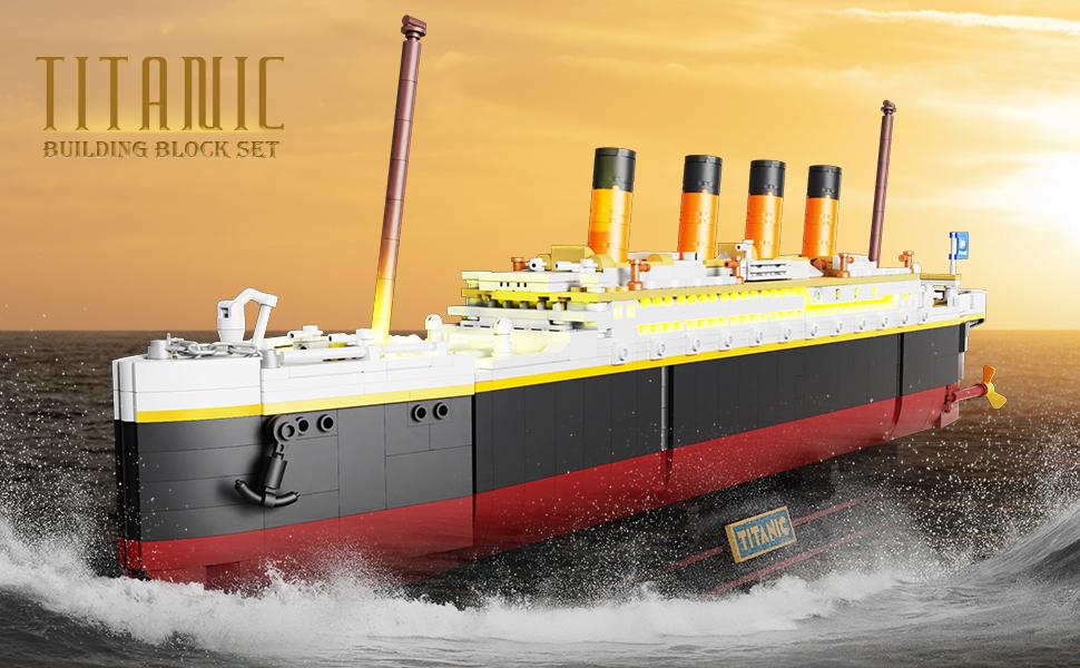 Titanic Building Set with LED Light, 1883PCS 2-in-1 Ship Model with Rotating Propellers, Opening Hatches, Opulent Hull & Interiors, Magnetic Blocks for Kids & Adults Age 10+ Titanic Building Set with LED Light, 1883PCS 2-in-1 Ship Model with Rotating Propellers, Opening Hatches, Opulent Hull & Interiors, Magnetic Blocks for Kids & Adults Age 10+