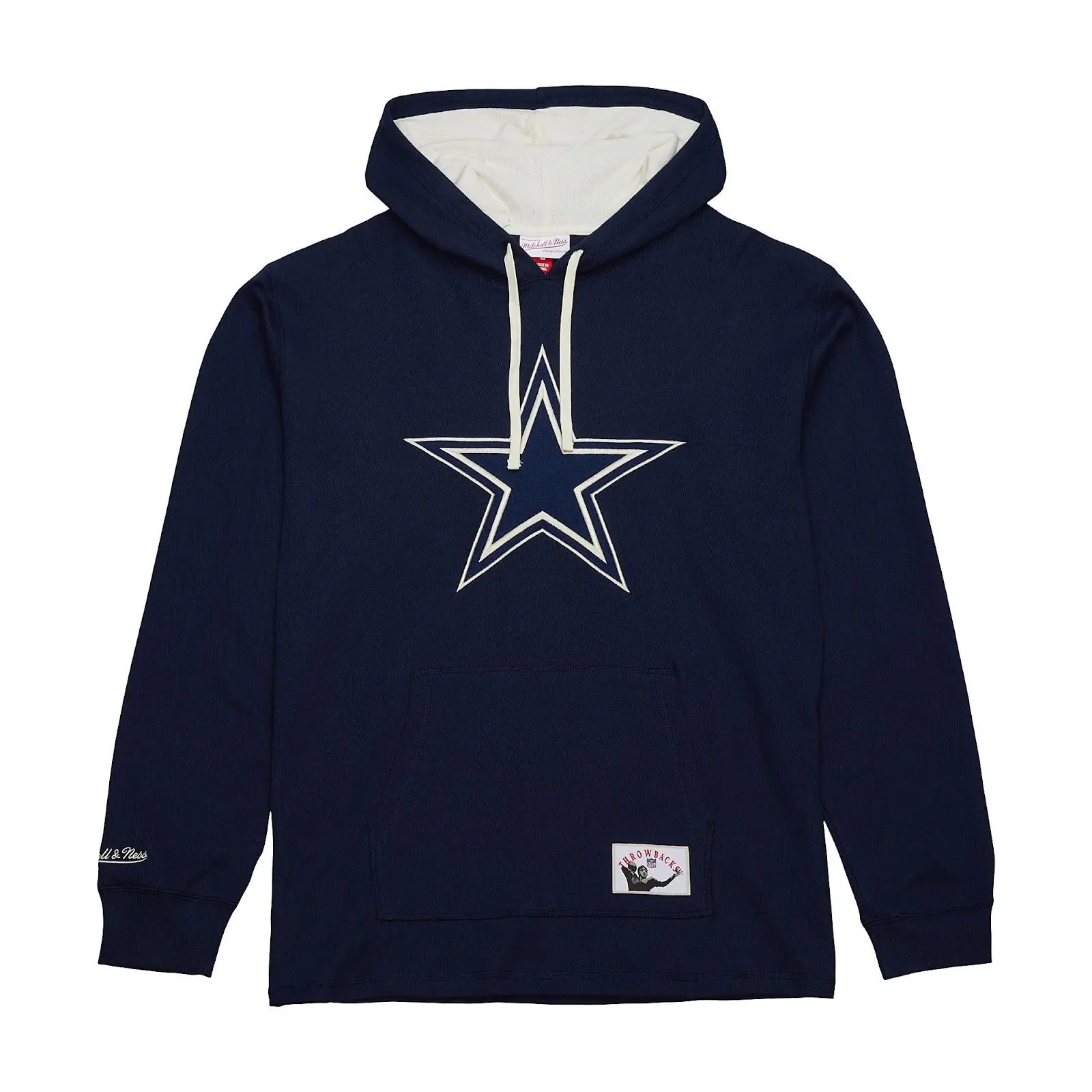 Dallas Cowboys Navy Vintage Logo Thermal Lightweight Pullover Hoodie