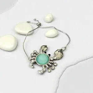 Aqua Crab Bolo Bracelet – Midnight Sands Collection