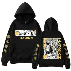 Hawks Sensei Shigaraki Grarphic Print Hoodies Japan Anime My Hero Academia Peripherals Pullovers Men Women Oversized Sweatshirt