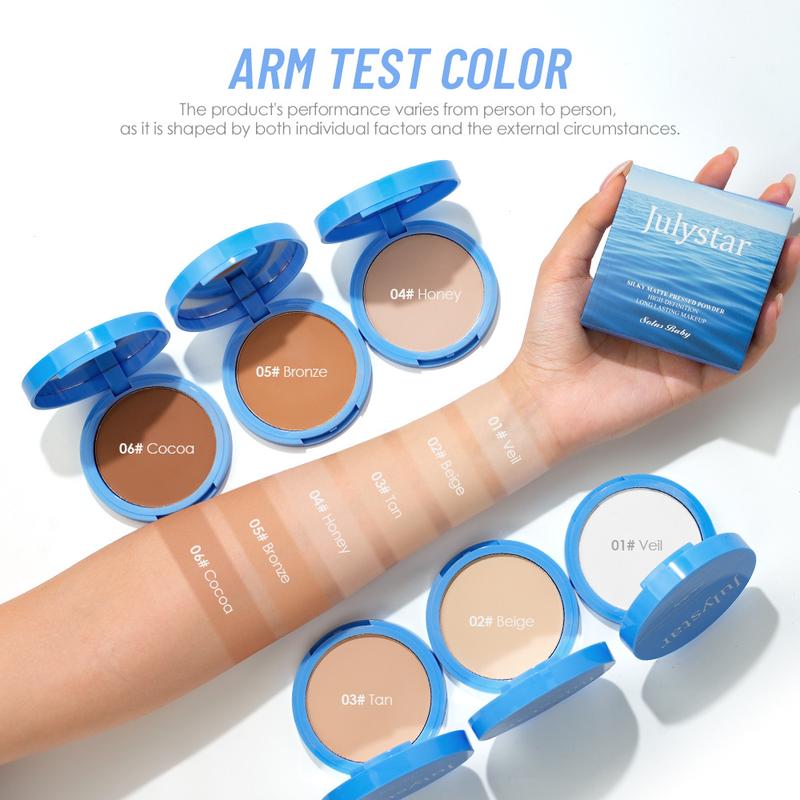 Summer Oil-Control Pressed Powder for Natural Matte Finish, Waterproof Setting Makeup Powder for Long-Lasting Smooth Complexion & Daily Use