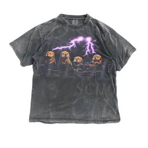 Vintage Otter Lightnings 90s Graphic T-Shirt, Retro Otter Purple Print Shirt, 90s Nature Graphic Tee, Nostalgia Otter Lover Gift