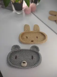 Handmade Crochet Miffy/Bear Glasses Holder — Cute & Aesthetic Desk Accessory