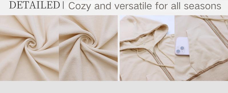 Yeokou Women's Zip Up Y2K  Short Hooded Sweatshirt Colorblock Zip Pullover Top - Stylish Cropped Fit & Comfortable Material for Casual Outings