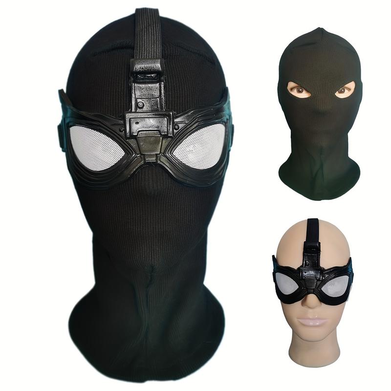 High-Elasticity Black Superhero Mask for Nocturnal Cosplay, Perfect for Halloween Additions