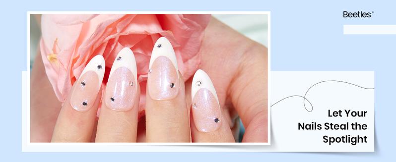 Beetles Gel Top Coat Glitter Soak Off Nail Polish with Gold Glitter for Nail Art and Long Nails Powder Manicure Cosmetic Uv Cutics #dealsforyoudays