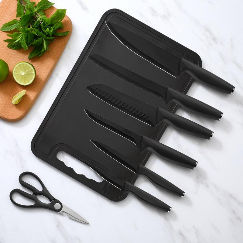 15-Piece Kitchen Knife Set – With Solid Wood & Plastic Knife Block, Including Chef's Knife, Japanese-Style Knife, Meat/Vegetable Knife, Chicken Bone Knife and German-Style Steak Knife. it's practical for home use and also ideal as a gift. Wooden Stylish 15-Piece Kitchen Knife Set – With Solid Wood & Plastic Knife Block, Including Chef's Knife, Japanese-Style Knife, Meat/Vegetable Knife, Chicken Bone Knife and German-Style Steak Knife. it's practical for home use and also ideal as a gift. Wooden Stylish